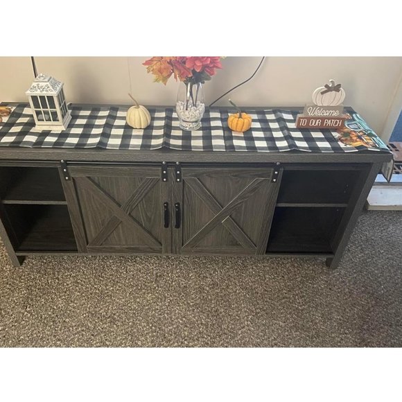 Fall Table Runner Thanksgiving Decor Pumpkin Truck Country Cottage Decoration - Picture 5 of 5